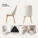 thumbnail image 3 of Silla Comedor Lena Madera Asiento Acolchado Poliéster Beige, 3 of 9