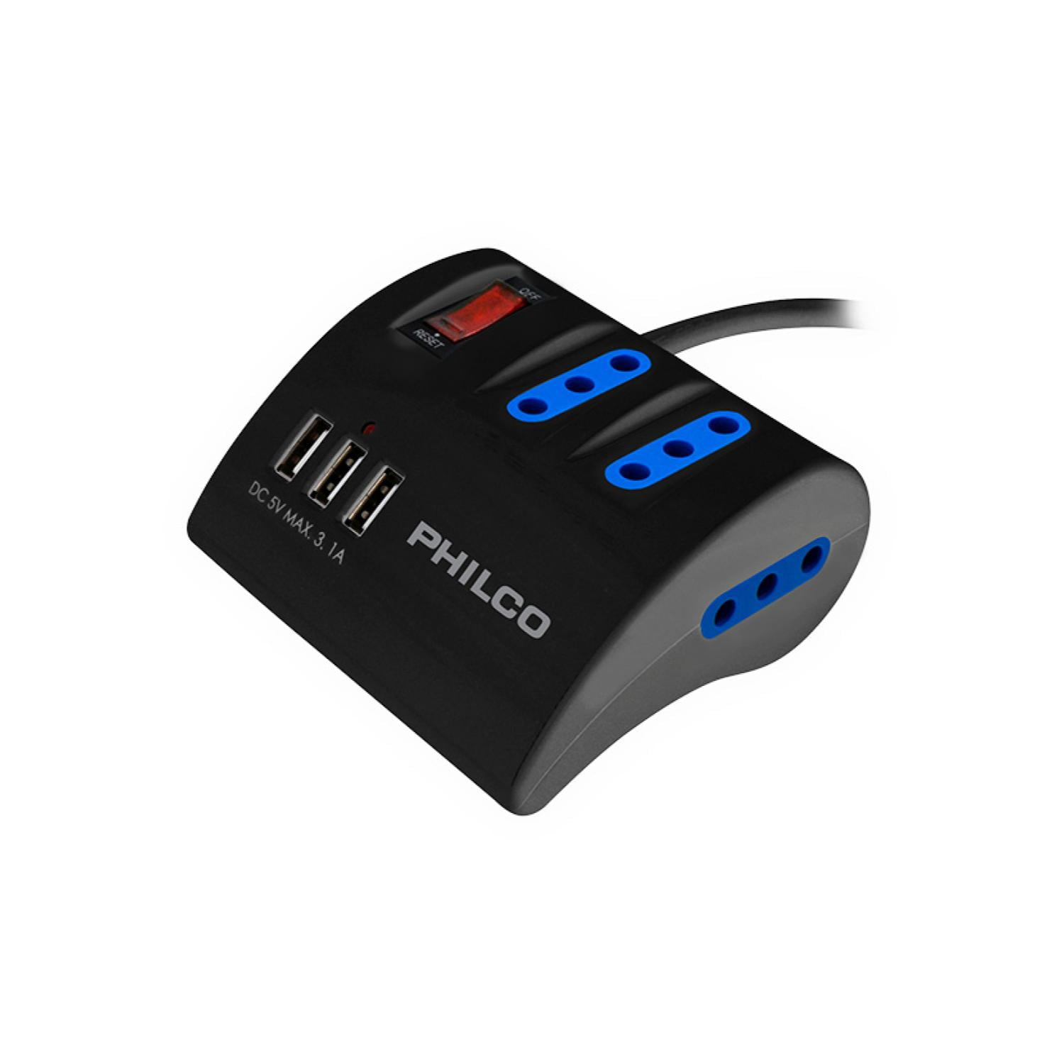 Philco - Alargador Extension De Escritorio Switch 1.5mts Negro