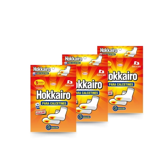 PACK X3 (15 Pares) Hokkairo Parches Térmicos para Calcetines