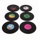 thumbnail image 1 of Pack 12 Posavasos Estilo Vinilos Estilo Vintage, 12 Piezas Negro Con Diseño, 1 of 1