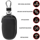thumbnail image 4 of Estuche para llaves de coche, funda de cuero para llavero, llavero con cremallera para coche, 4 of 8