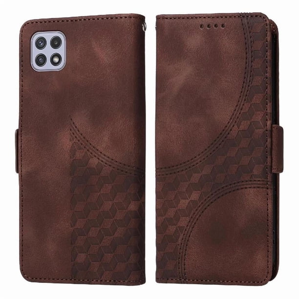 Carcasa FOXDOCK Samsung Galaxy A22 5G de cuero PU, diseño acolchado clásico, protección contra caídas y rayones