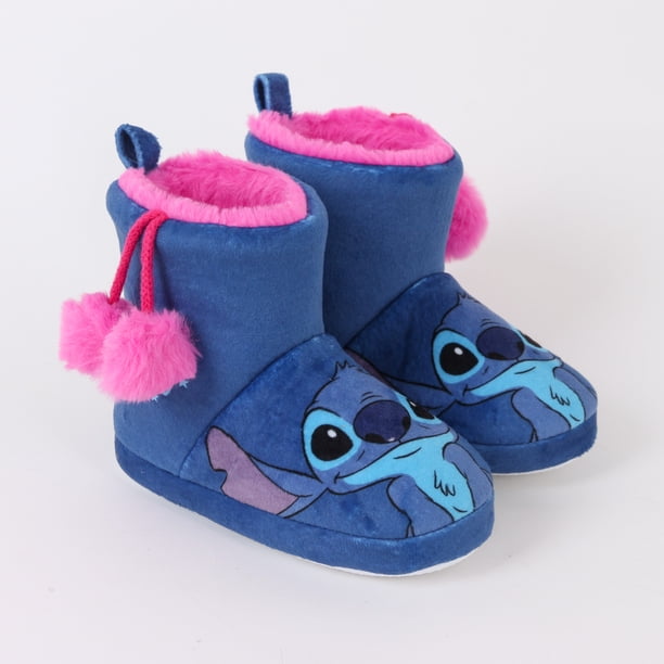 Pantufla Bota Niña Invernal Pompón Lilo & Stitch Azul Disney