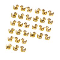 Ioensy - Juego De 30 Mini Patos De Resina Dorados Para Estantería De Sala De Estar Y Hogar.