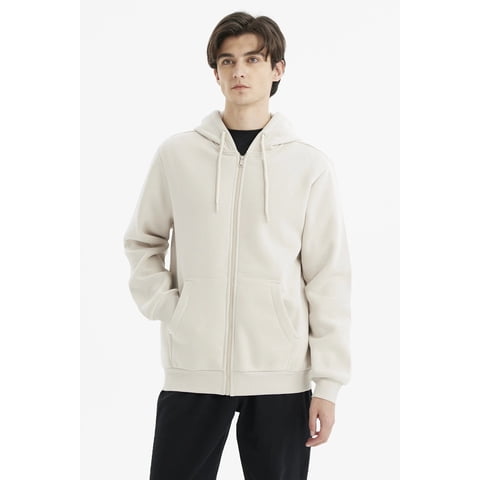Fashionspark - Polerón Hombre Full Zipper Basico Beige