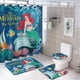 thumbnail image 1 of Los pequeñines-theme 4-Piece Shower Curtain Set with Rugs, Waterproof Bathroom Decor Set Includes Bath Mat, U-Shaped Rug, Toilet Lid Cover and Curtain with Hooks, 1 of 6