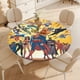 thumbnail image 4 of Liga de la Justicia-theme Fitted Round Tablecloths Elastic Edged Table Covers Waterproof Table Cloth for Kitchen Holiday Party Tables Decor 120cm, 4 of 6