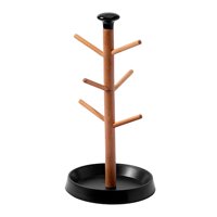 Magideal - Estante Para Tazas De Café, Soporte Para Tazas De Agua, Estante De Almacenamiento, Secador, Soporte Para Tazas De Té, Organizador De Tazas Pequeñas Pa Base Negra