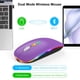 thumbnail image 4 of Ratón inalámbrico Bluetooth HOTLIFE Slim recargable LED morado, 4 of 7