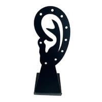 Magideal - Soporte De Acrílico Para Pendientes, Soporte De Almacenamiento Para Encimera En Forma De Oreja, Estante De Exposición De Joyería Para Niñas Y Mujeres, Negro