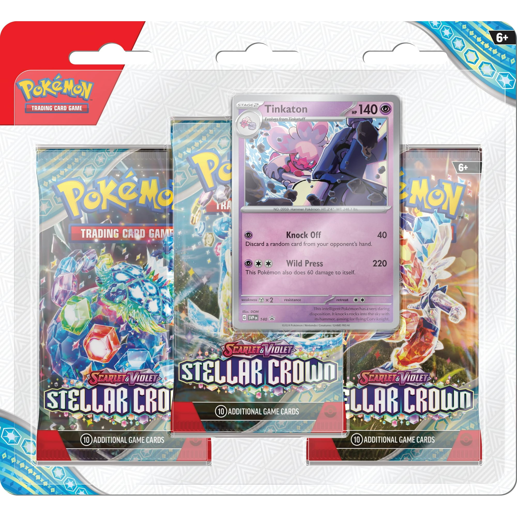 Juego De Cartas Coleccionables Pokémon Scarlet & Violet, Paquete De 3 Blíster