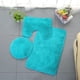 thumbnail image 5 of Juego de 3 alfombras de baño antideslizantes color burdeos, de felpa súper suave, con tapa de inodoro n.° 6, 5 of 5