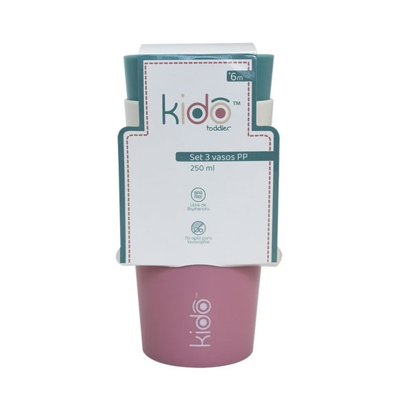 Set 3 Vasos Pp 250Ml Surtido