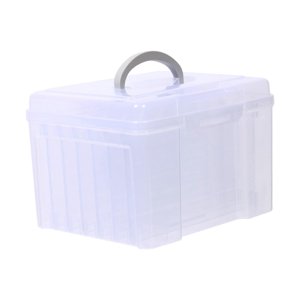 Magideal - Caja Organizadora De Fotos Con Divisores, Archivador Con 6 Divisores, Estuche Portátil, Caja Para Guardar Tarjetas De Felicitación, Organizador De Fot