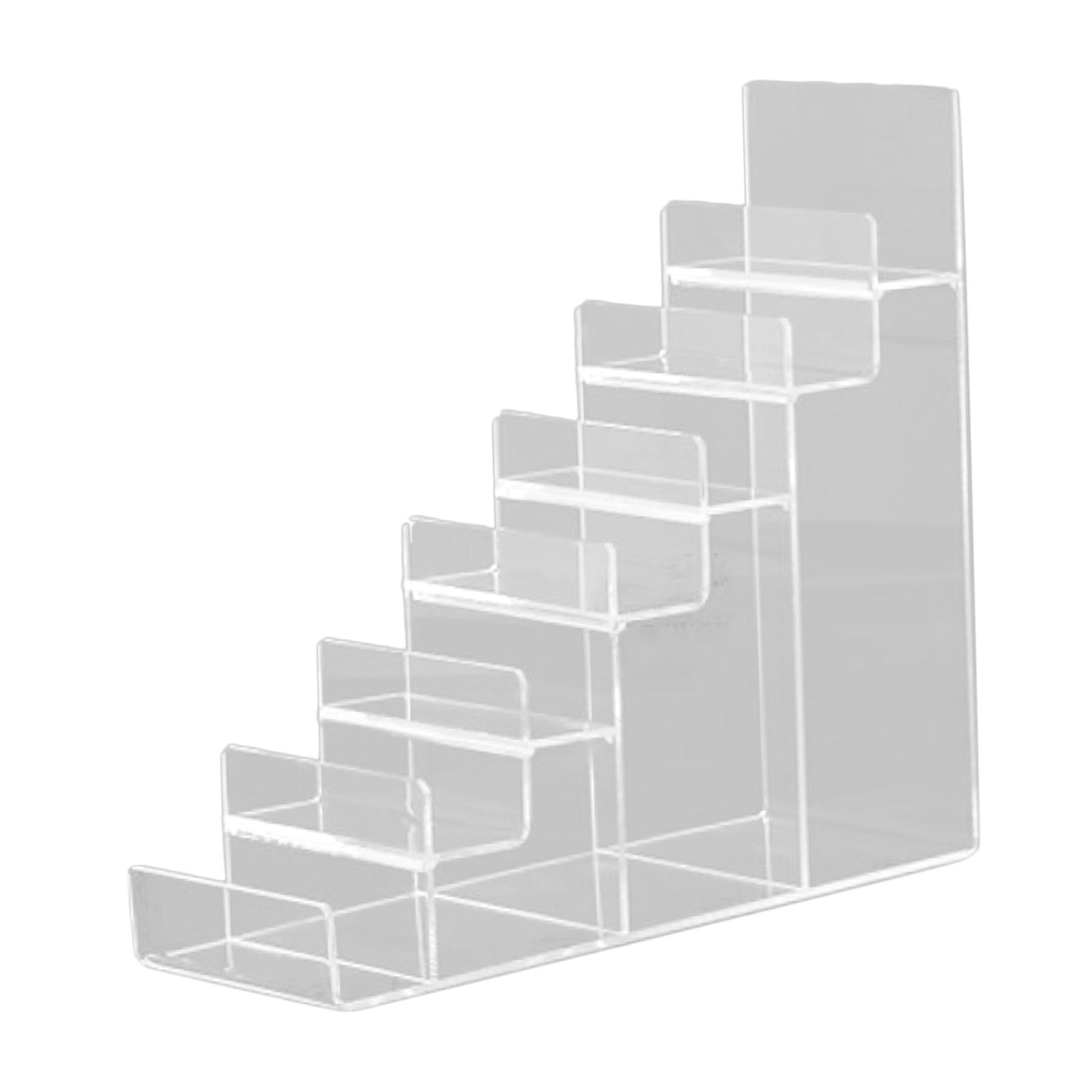 Ioensy - Soporte De Exhibición Cosmético De Los Vidrios Del Monedero Del Bolso Del Estante De Exhibición Del Elevador De Acrílico 7 Niveles