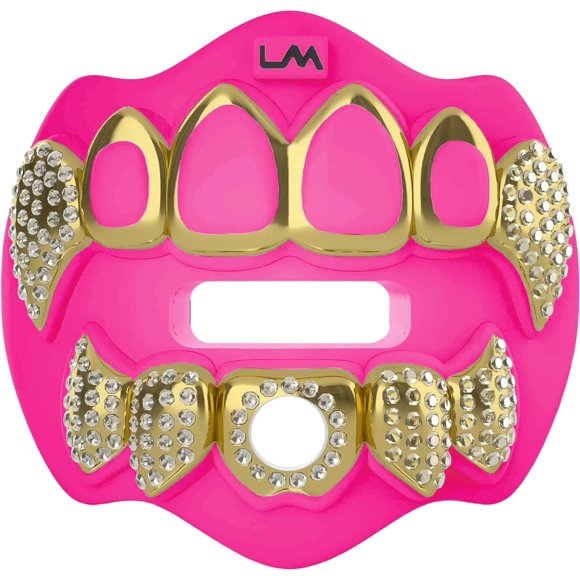 Protector bucal Loud Mouth 3D Chrome Grillz rosa fluorescente