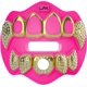 thumbnail image 1 of Protector bucal Loud Mouth 3D Chrome Grillz rosa fluorescente, 1 of 5