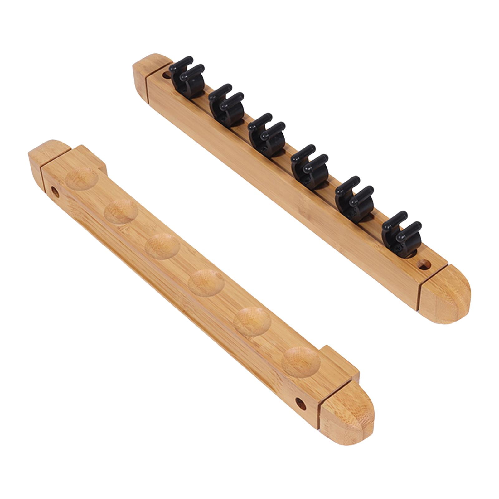 Ioensy - Estante Para Tacos De Billar, Soporte Para Palos De Billar Para Deportes, Casa Club, Sala De Juegos, Color Madera