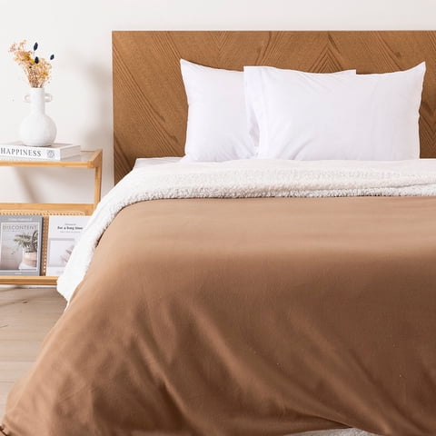 Mashini - Frazada Polar-Sherpa Lisa King Café