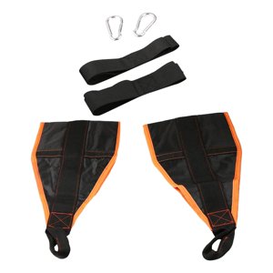 Ioensy - Cinturón De Entrenamiento Abdominal Para Gimnasio, Resistente, Ligero, Ejercicio, Correas Duraderas Para Abdominales, Color Naranja