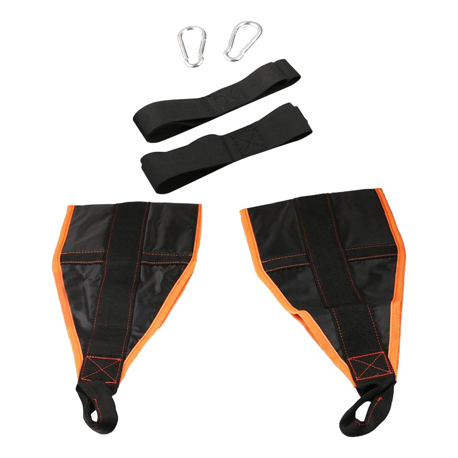 Ioensy - Cinturón De Entrenamiento Abdominal Para Gimnasio, Resistente, Ligero, Ejercicio, Correas Duraderas Para Abdominales, Color Naranja