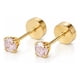 thumbnail image 5 of Aros Abridores Chispas 3mm Oro 18k Tope A Presión Bebé Niña, 5 of 7