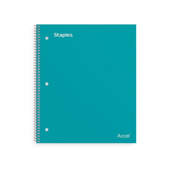 Cubierta duradera de polietileno STAPLES Accel para cuaderno, con rayas universitarias