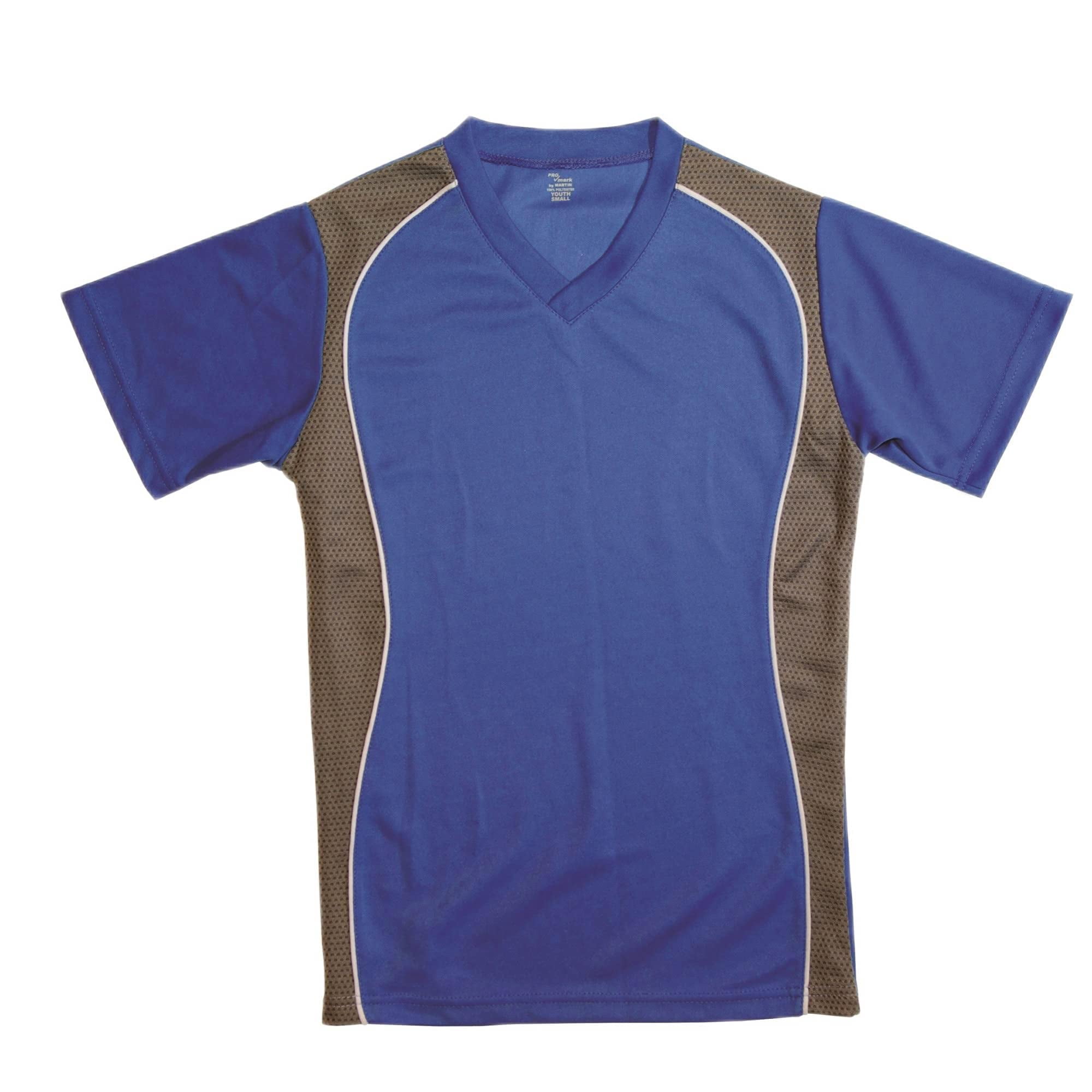 Jersey Martin Sports Royal Con Cuello En V Y Panel Lateral De Granito