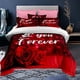 thumbnail image 2 of Custom Name 3D Duvet Cover Linen Pillowcases Wedding Decor Twin King Queen Love Heart Valentine's Day Bedding Set, 2 of 5