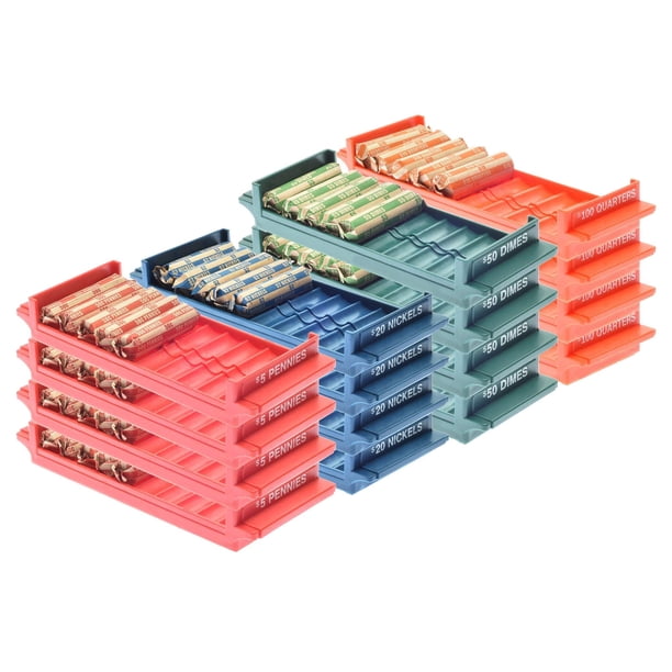 Juego De Bandejas Organizadoras Para Almacenamiento De Monedas 4 Piezas Codificadas Por Color