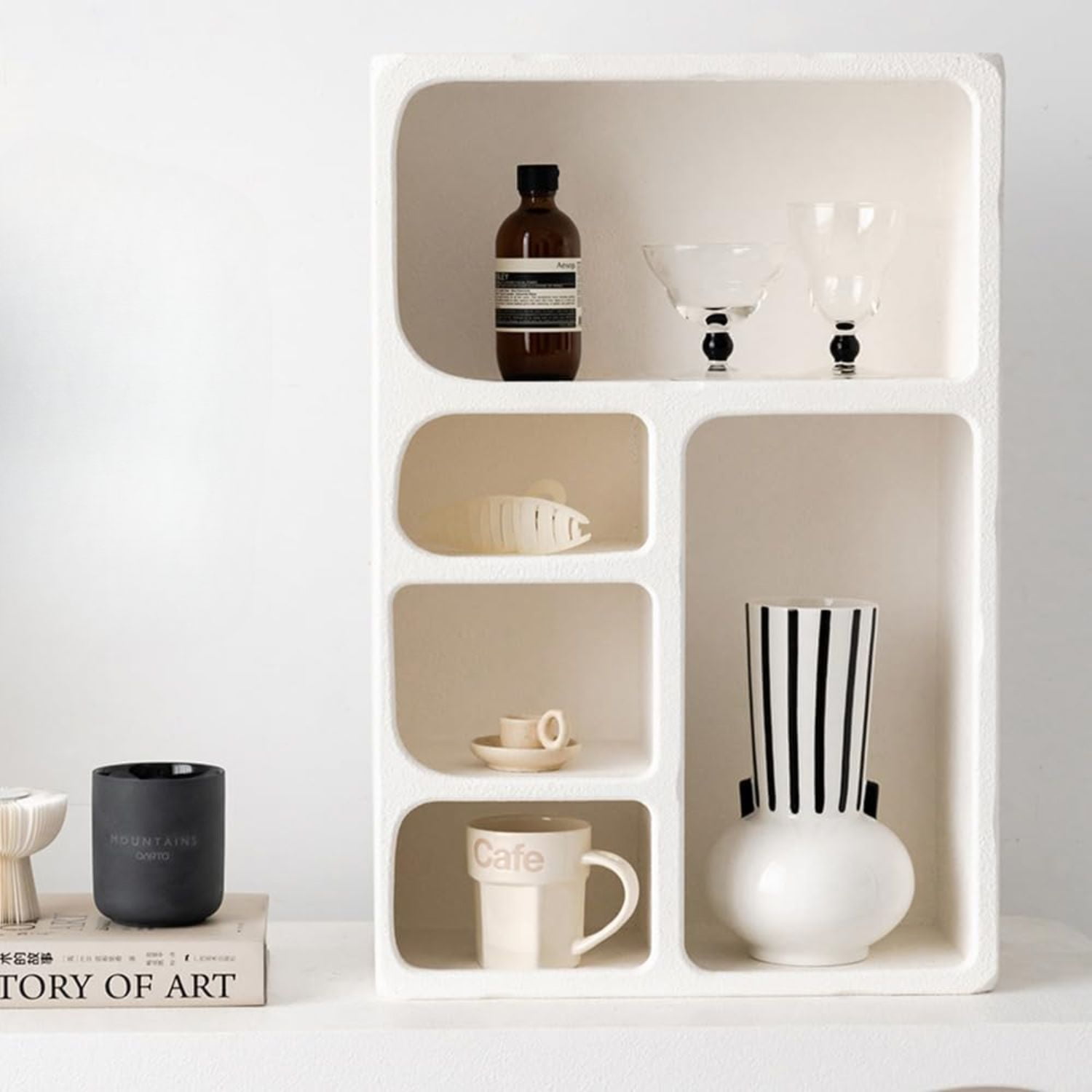 Santú Home & Deco - Repisa Organizador Geométrico Bogen Marfil