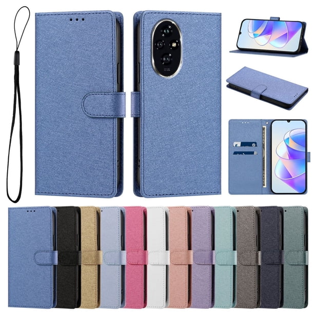 Funda Cartera de PU para Honor 200 con Tarjetas, Azul
