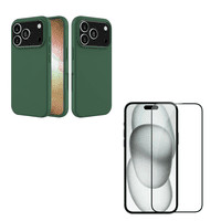 Joigo - Carcasa Goma Lamina Vidrio Para Iphone 17 Pro Verde
