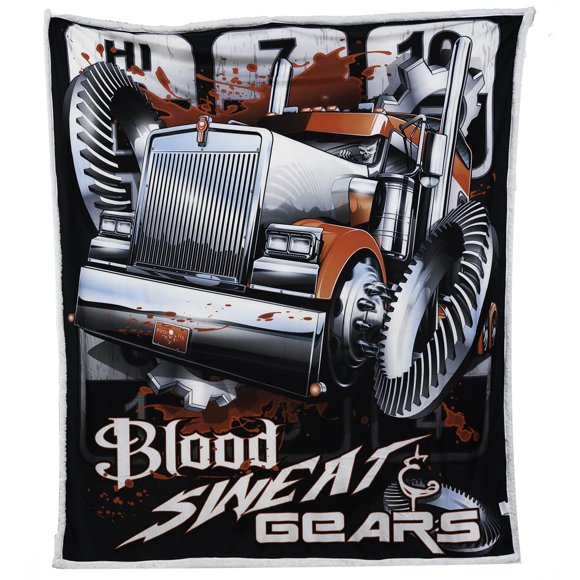 Manta Throw Diesel Life Trucking Blood Sweat & Gears 130x150 cm