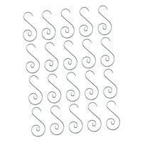 Bothyi - 20 Ganchos Para Adornos Navideños, Suministros Multifuncionales, Perchas Para Adornos Navideños, Color Plateado