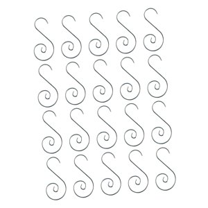 Bothyi - 20 Ganchos Para Adornos Navideños, Suministros Multifuncionales, Perchas Para Adornos Navideños, Color Plateado