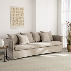Vys Spa - Sofá 4 Cuerpos Amélie Beige + Funda Desmontable