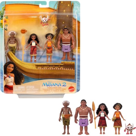 Playset Mattel Disney Moana 2 Moana'S Canoe Crew Con 5 Muñecas