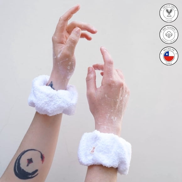 Muñequeras de Algodón para Skincare | Bandas Absorbentes Amaru
