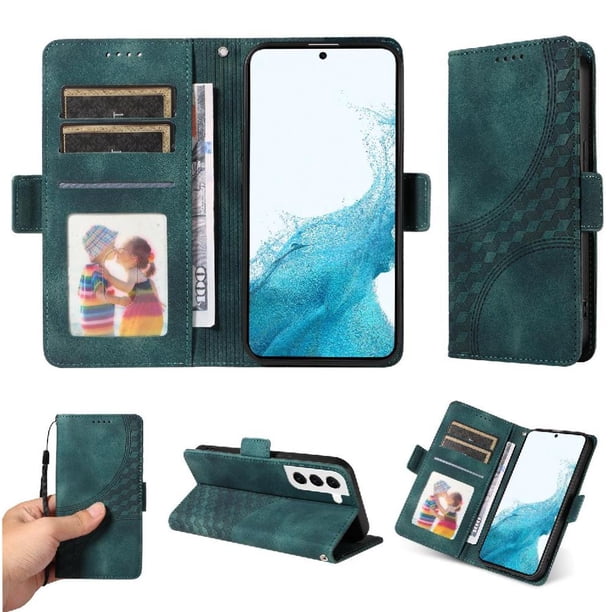 Carcasa FOXDOCK Samsung Galaxy S22 de cuero PU, diseño acolchado clásico, protección contra caídas y rayones