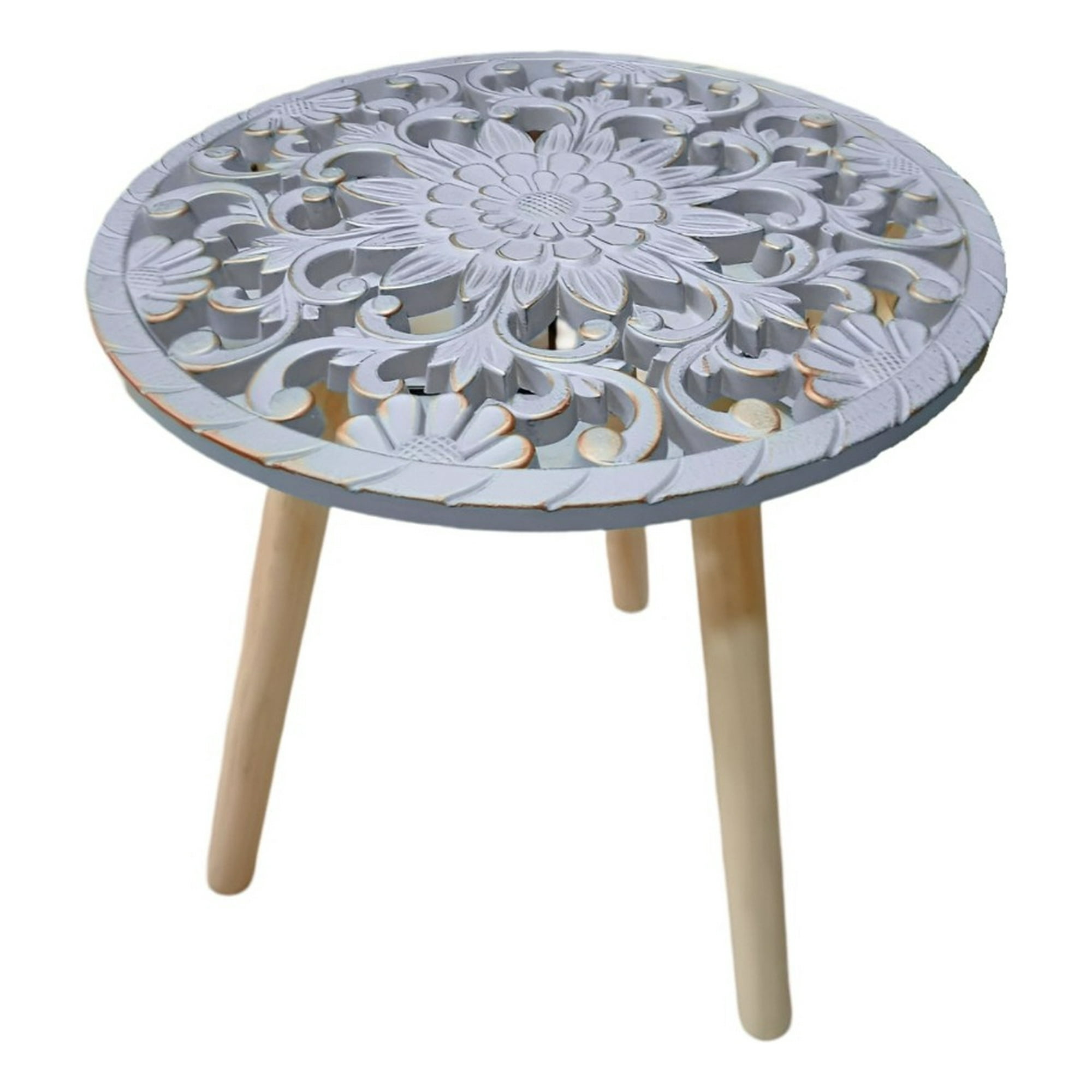 Genérico - Mesa Auxiliar Redonda Decorativa Mesa Centro Mosaico Jhn