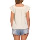 thumbnail image 3 of INSPIRE CHIC Blusa de Mujer para Regreso a Clases Verano Cuello Cuadrado Cuadros Mangas Cortas L Albaricoque Blanco, 3 of 6