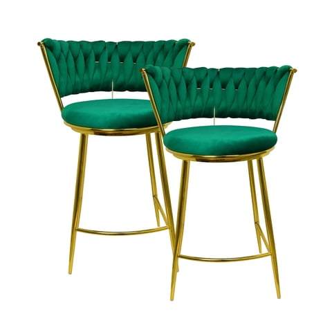 Habita2 Chile - Pack 2 Silla De Bar Queen 66Cm Fijo - Verde