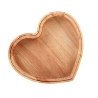 Bothyi - Hucha De Madera Con Forma De Corazón, Tarro Para Ahorrar Dinero, Caja De Monedas Reutilizable Para Adultos