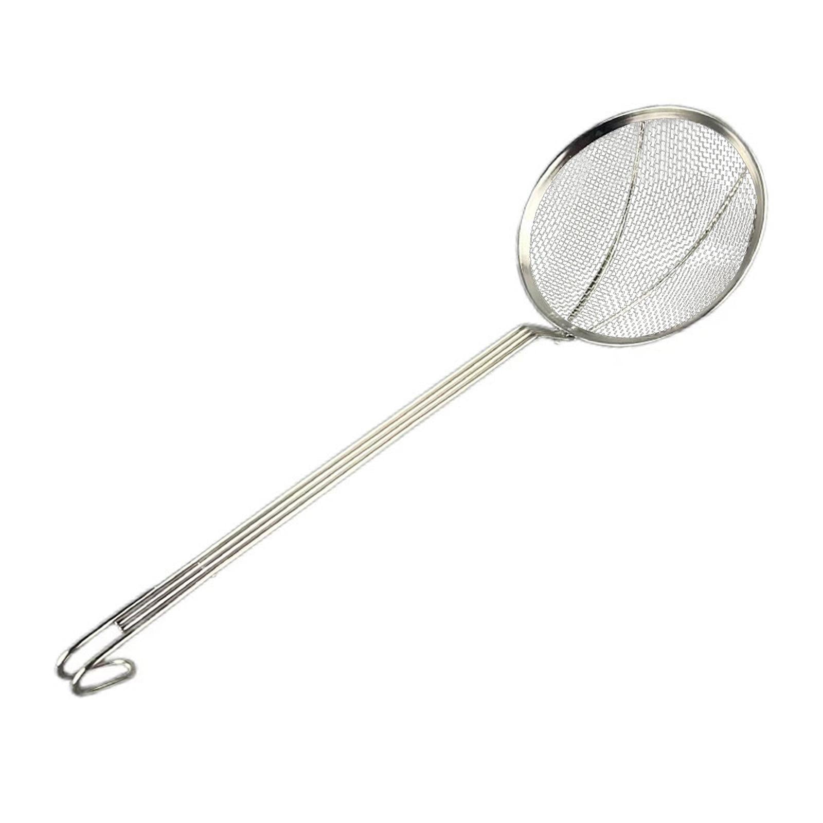 Bothyi - Cuchara Coladora Con Mango Largo, Cuchara Para Pasta, Cucharón Espumadero Antiadherente Resistente Al Óxido, 22 Cm