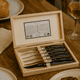 thumbnail image 1 of Laguiole Set 6 Cuchillos Negros Caja Madera, 1 of 3