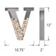 thumbnail image 4 of Soporte de corcho para vino HouseVines, metal, letra V, decoración de pared, 4 of 5