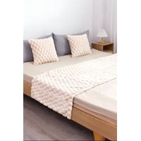 Todo Para El Hogar - Juego De Piecera De Cama Con 2 Fundas Modelo Perla Beige