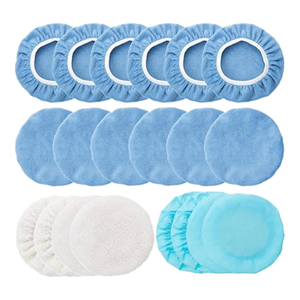 20x Almohadillas aplicadoras de cera Almohadilla pulidora orbital para automóvil Esponja para detalles de automóvil para quitar el polvo , 5 to 6 Inch 5 a 6 pulgadas 20 piezas