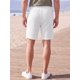thumbnail image 3 of INSPIRE CHIC Pantalones Cortos de Punto de Waffle Transpirables con Cordón de Color Sólido para Hombre de Verano M Blanco, 3 of 5